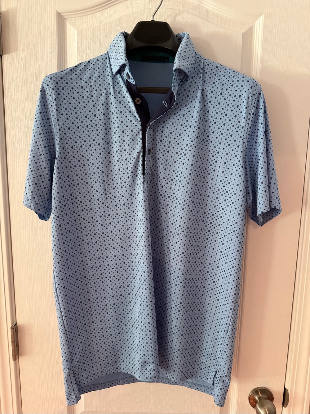 Greyson Light Blue Micro-Pattern Polo